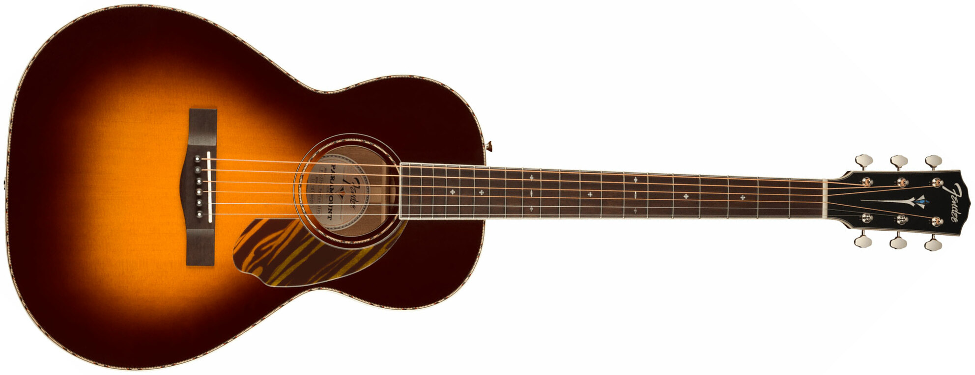 Fender Ps-220e Paramount Parlor Epicea Acajou Ova - 3-color Vintage Sunburst - Guitare Electro Acoustique - Main picture