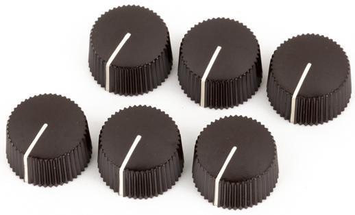 Bouton ampli Fender Pure Vintage Radio Amplifier Knobs (6) - Dark Brown