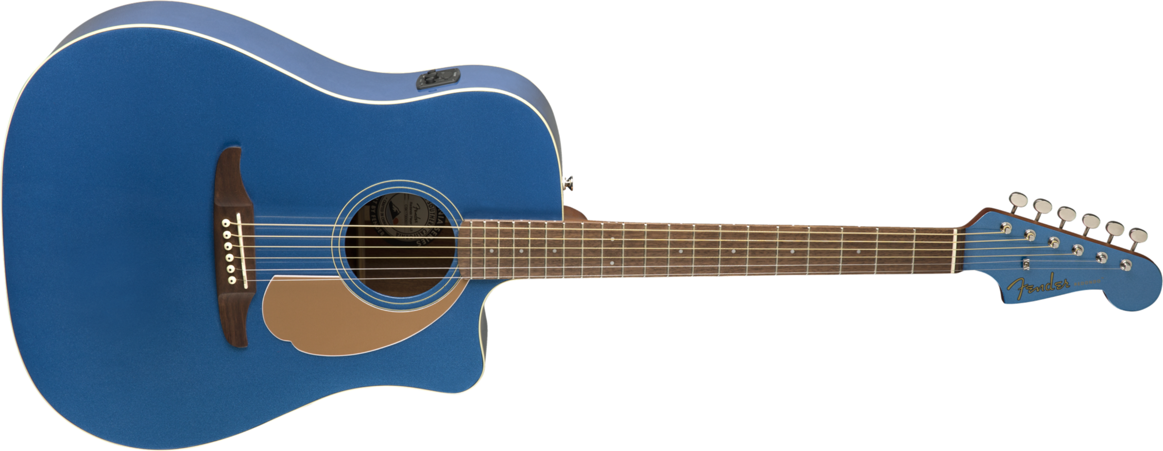 Fender Redondo California Player Dreadnought Cw Epicea Acajou Pau - Belmont Blue - Guitare Electro Acoustique - Main picture