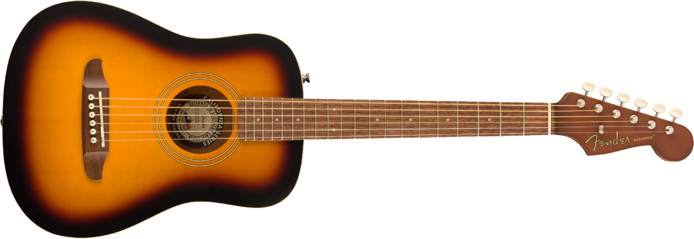 Fender Redondo Mini Dreadnought Epicea Acajou Pf - Sunburst - Guitare Acoustique Voyage - Main picture