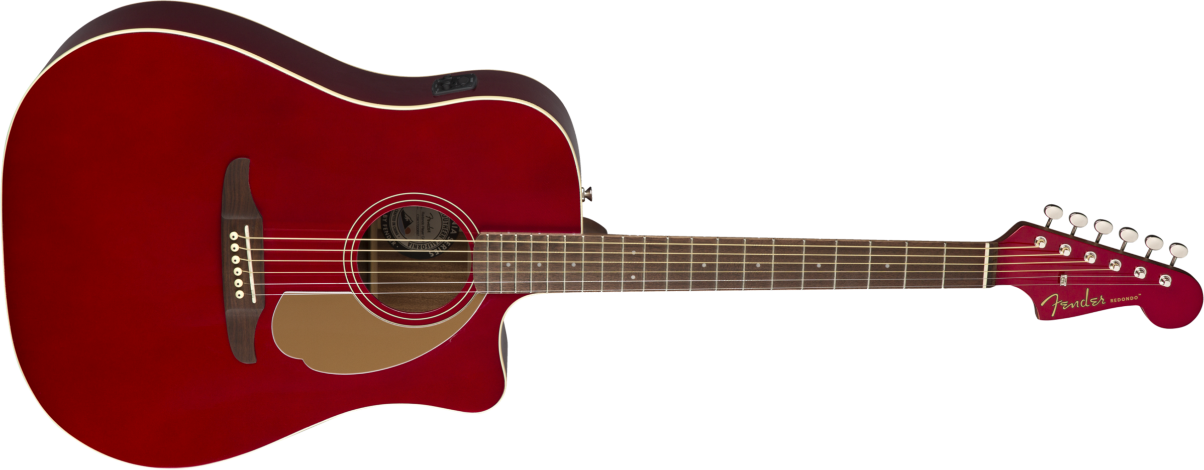 Fender Redondo Player - Candy Apple Red - Guitare Acoustique - Main picture