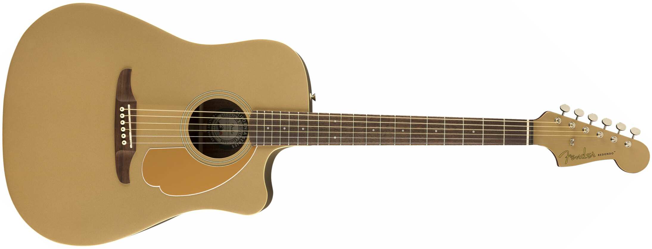 Fender Redondo Player California Dreadnought Cw Epicea Acajou Wal - Bronze Satin - Guitare Electro Acoustique - Main picture