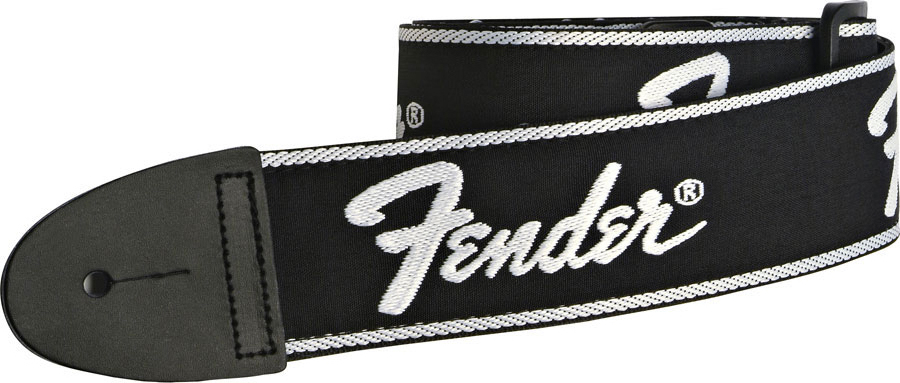 Fender Running Logo Strap 2inc.5cm Black - Sangle Courroie - Main picture