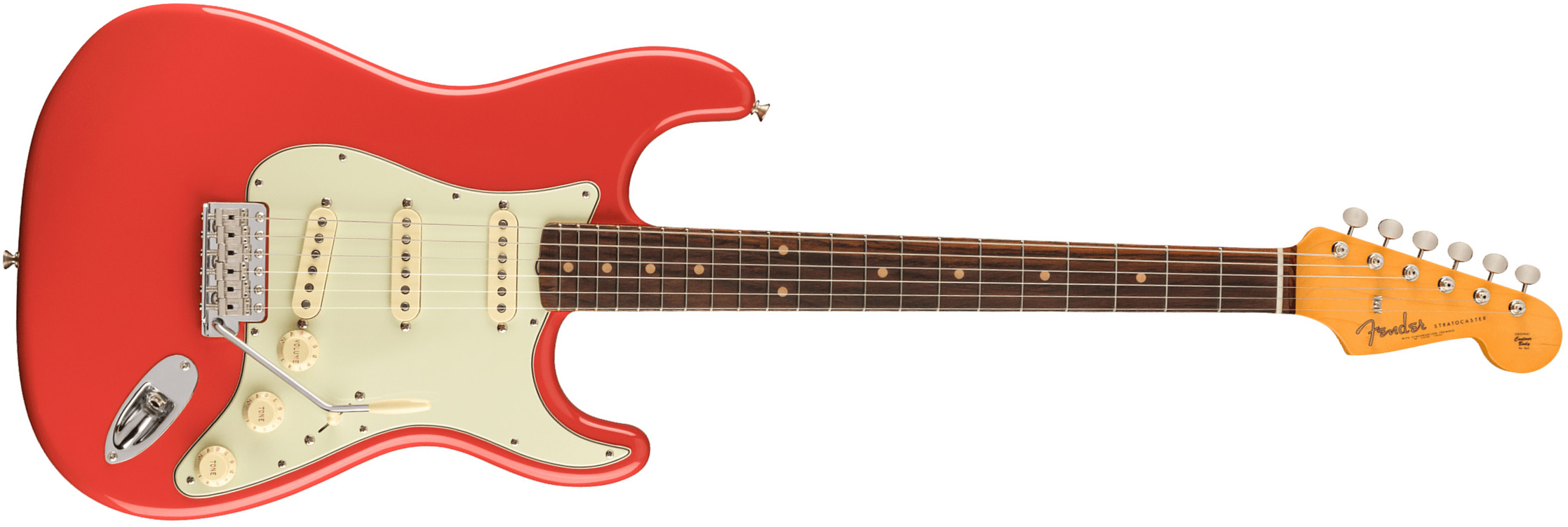 Fender Strat 1961 American Vintage Ii Usa 3s Trem Rw - Fiesta Red - Guitare Électrique Forme Str - Main picture