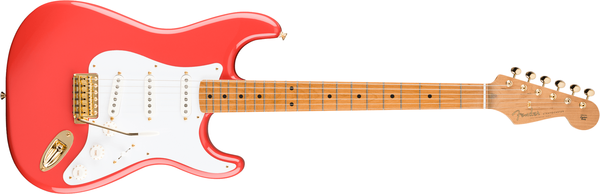 Fender Strat 50s Vintera 2 Mex 3s Custom Shop Trem Mn - Fiesta Red - Guitare Électrique Forme Str - Main picture