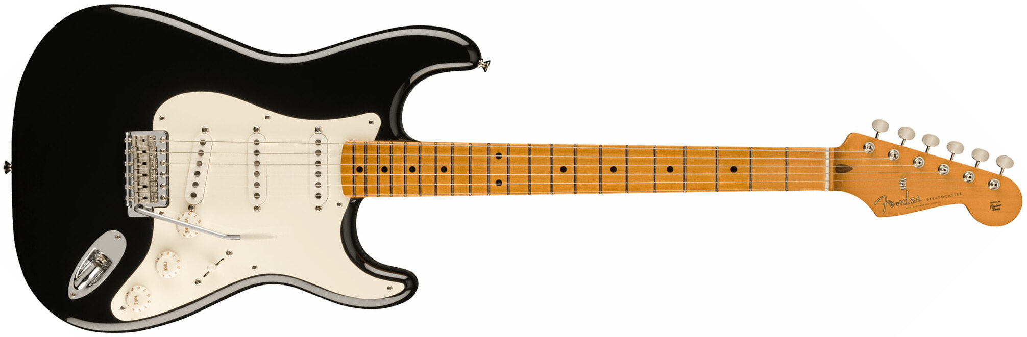 Fender Strat 50s Vintera 2 Mex 3s Trem Mn - Black - Guitare Électrique Forme Str - Main picture