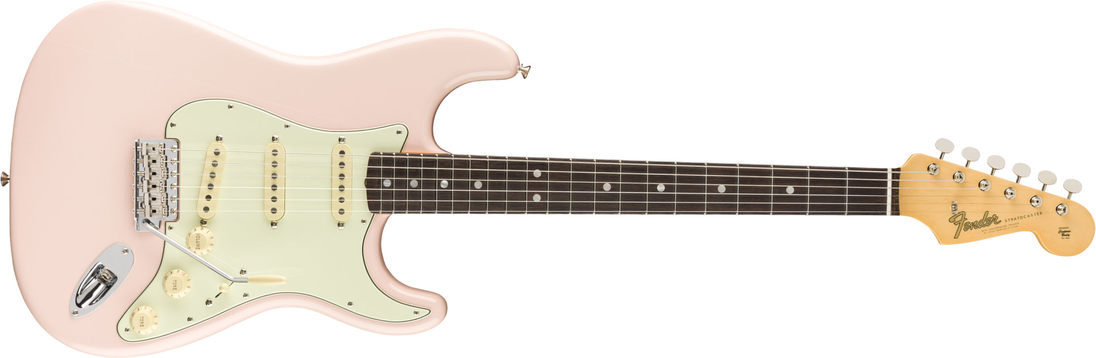 Fender Strat '60s American Original Usa Sss Rw - Shell Pink - Guitare Électrique Forme Str - Main picture