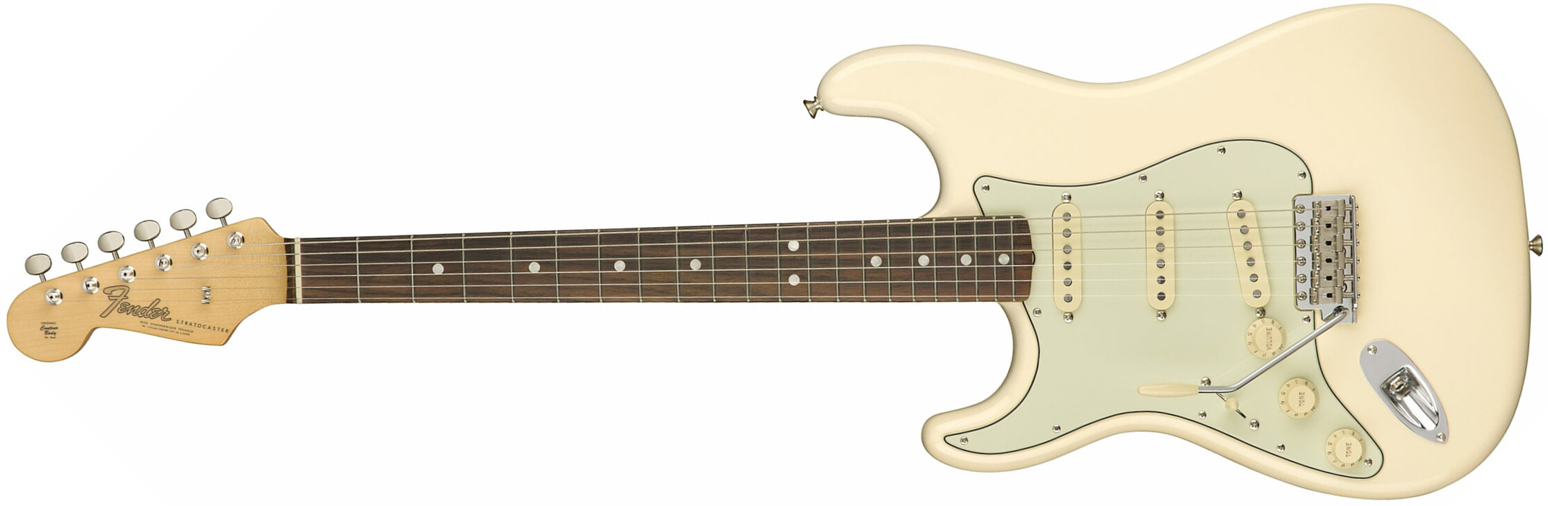 Fender Strat '60s Lh Gaucher American Original Usa Sss Rw - Olympic White - Guitare Électrique Gaucher - Main picture