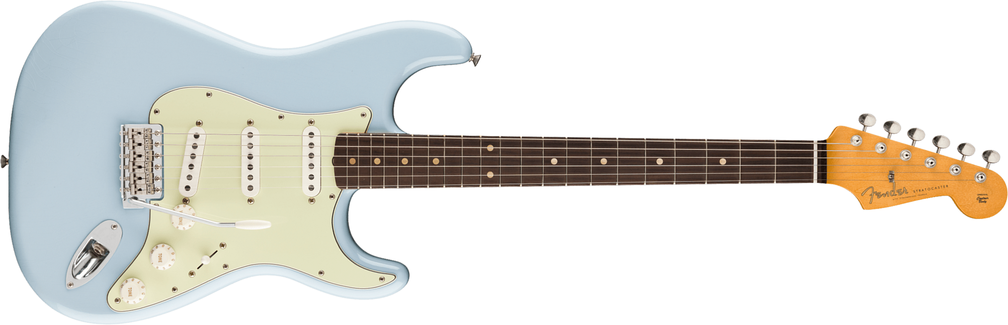 Fender Strat 60s Road Worn Vintera 2 Ltd Mex 3s Trem Rw - Sonic Blue - Guitare Électrique Forme Str - Main picture