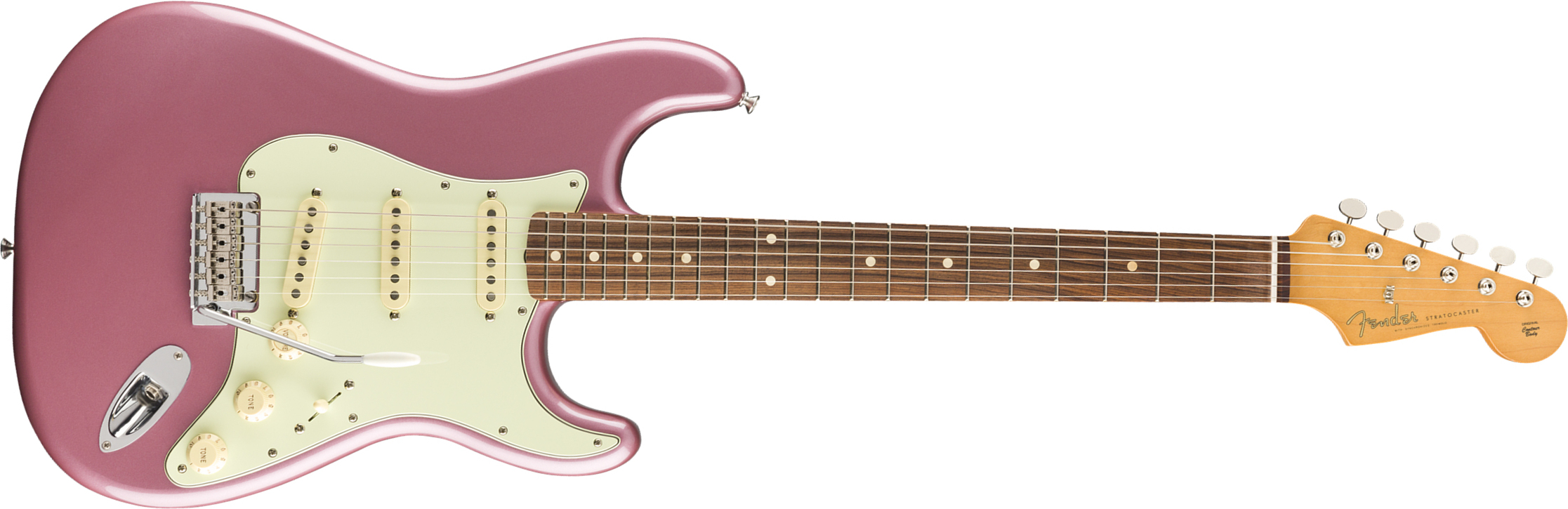 Fender Strat 60s Vintera Modified Mex Mn - Burgundy Mist - Guitare Électrique Forme Str - Main picture