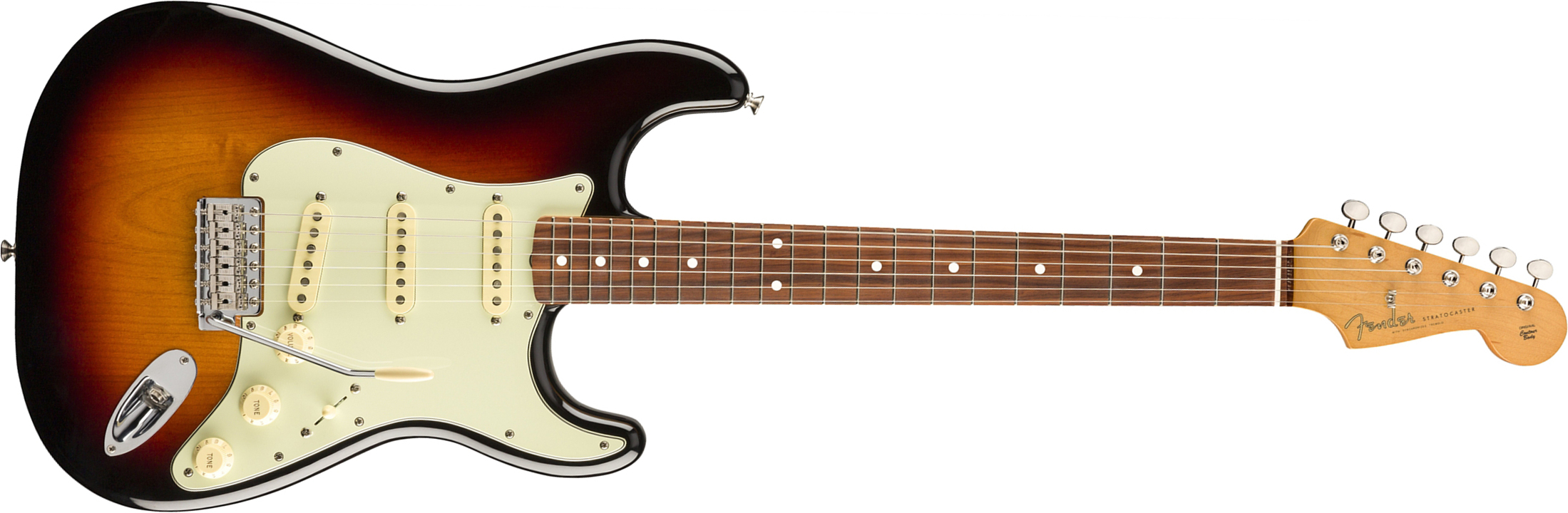 Fender Strat 60s Vintera Vintage Mex Pf - 3-color Sunburst - Guitare Électrique Forme Str - Main picture