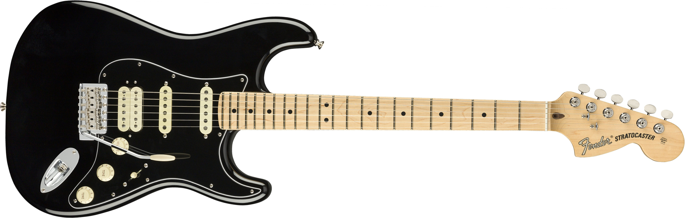 Fender Strat American Performer Usa Hss Mn - Black - Guitare Électrique Forme Str - Main picture