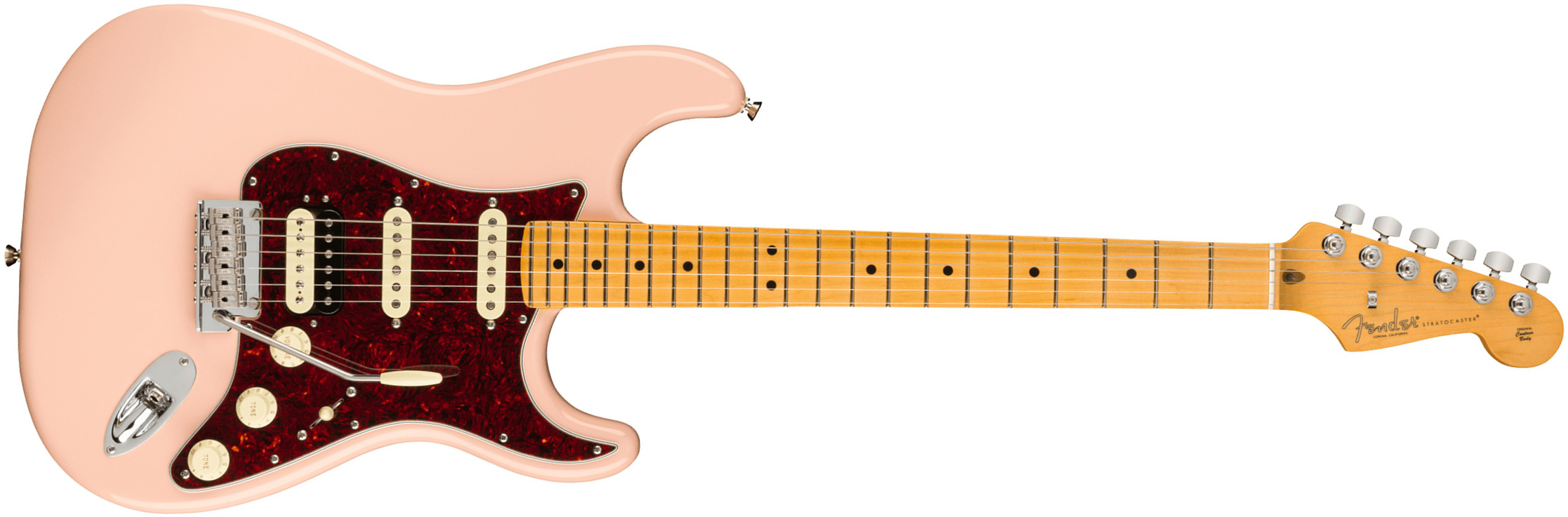 Fender Strat American Pro Ii Ltd Hss Trem Mn - Shell Pink - Guitare Électrique Forme Str - Main picture