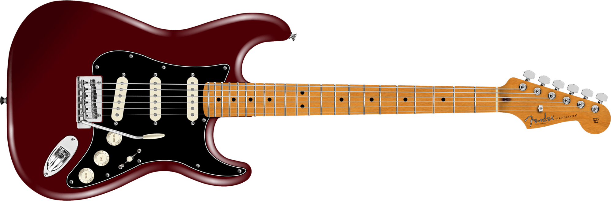 Fender Strat American Pro. Usa  3s Trem Mn - Oxblood - Guitare Électrique Forme Str - Main picture