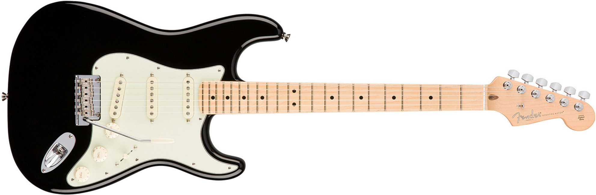 Fender Strat American Professional 2017 3s Usa Mn - Black - Guitare Électrique Forme Str - Main picture