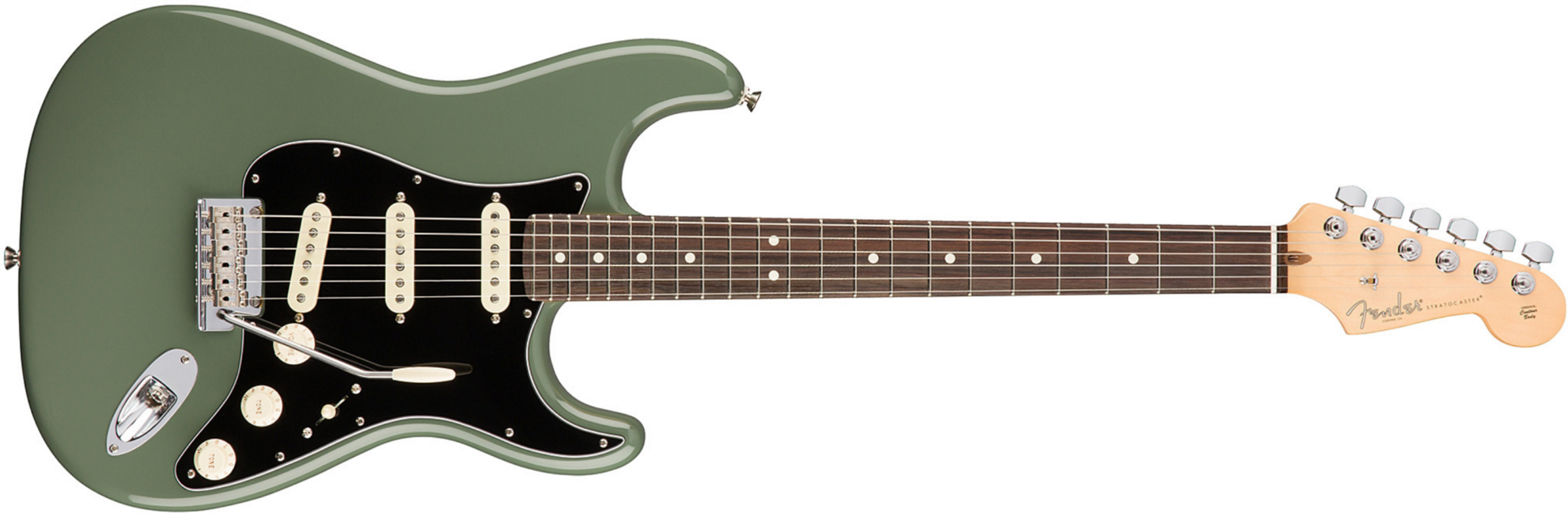 Fender Strat American Professional 2017 3s Usa Rw - Antique Olive - Guitare Électrique Forme Str - Main picture
