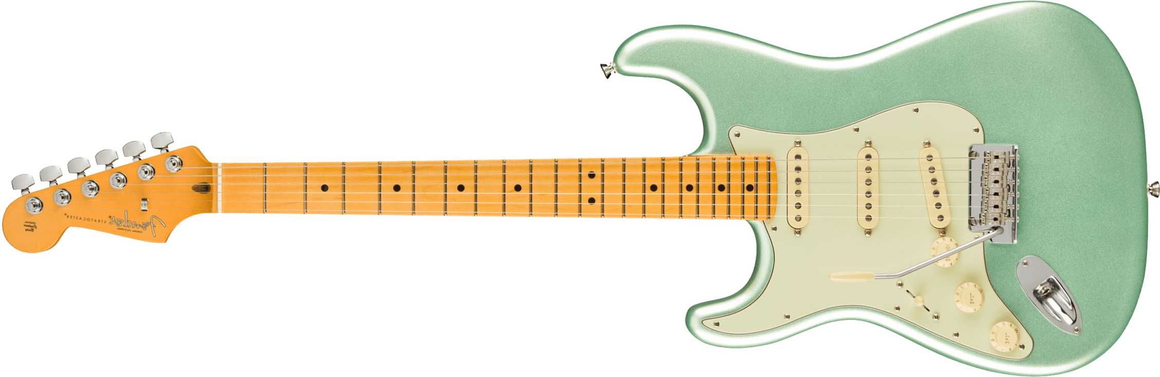 Fender Strat American Professional Ii Lh Gaucher Usa Mn - Mystic Surf Green - Guitare Électrique Gaucher - Main picture