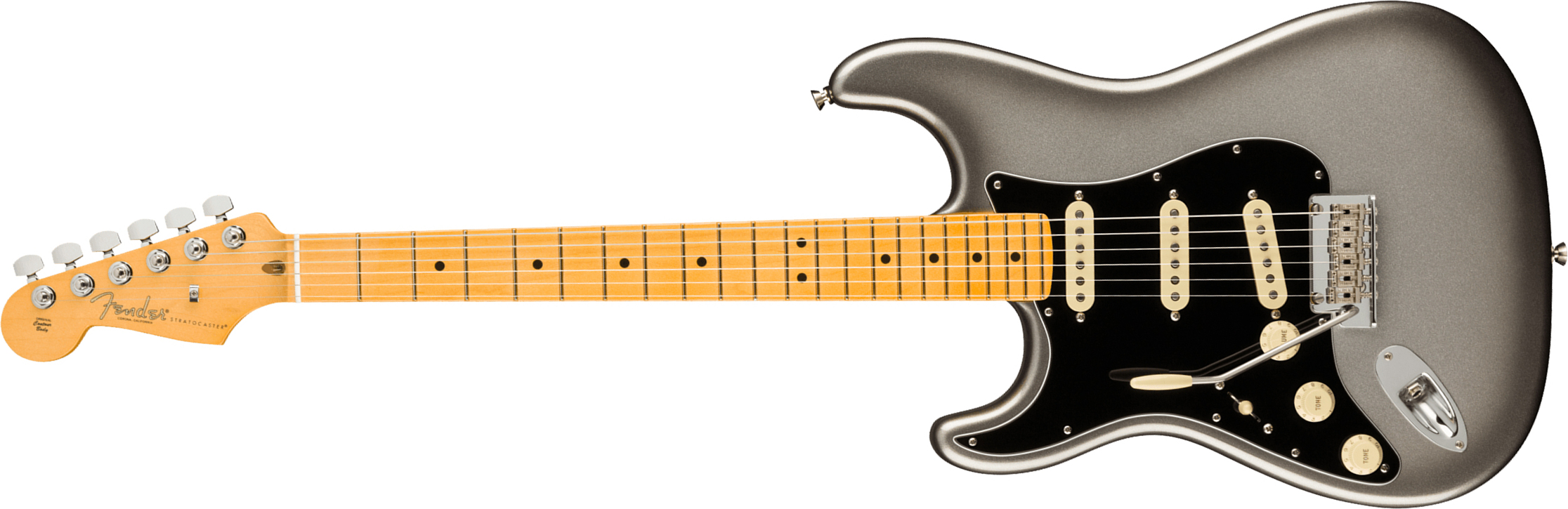 Fender Strat American Professional Ii Lh Gaucher Usa Mn - Mercury - Guitare Électrique Gaucher - Main picture