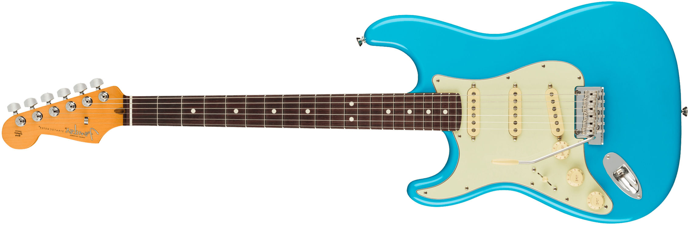 Fender Strat American Professional Ii Lh Gaucher Usa Rw - Miami Blue - Guitare Électrique Gaucher - Main picture