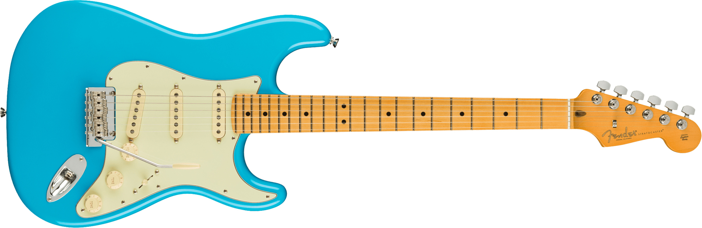 Fender Strat American Professional Ii Usa Mn - Miami Blue - Guitare Électrique Forme Str - Main picture