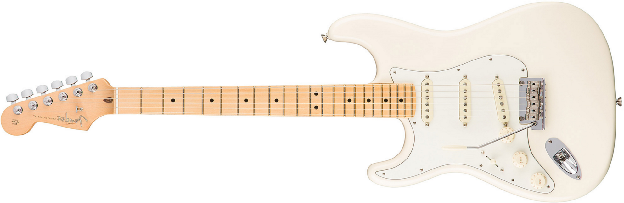 Fender Strat American Professional Lh Usa Gaucher 3s Mn - Olympic White - Guitare Électrique Gaucher - Main picture