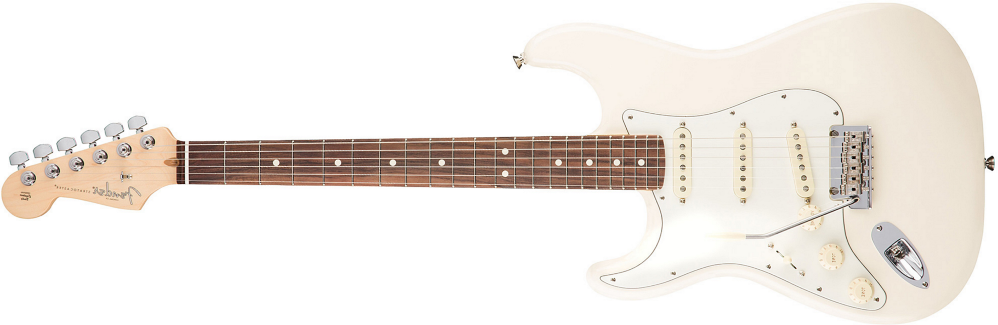 Fender Strat American Professional Lh Usa Gaucher 3s Rw - Olympic White - Guitare Électrique Gaucher - Main picture