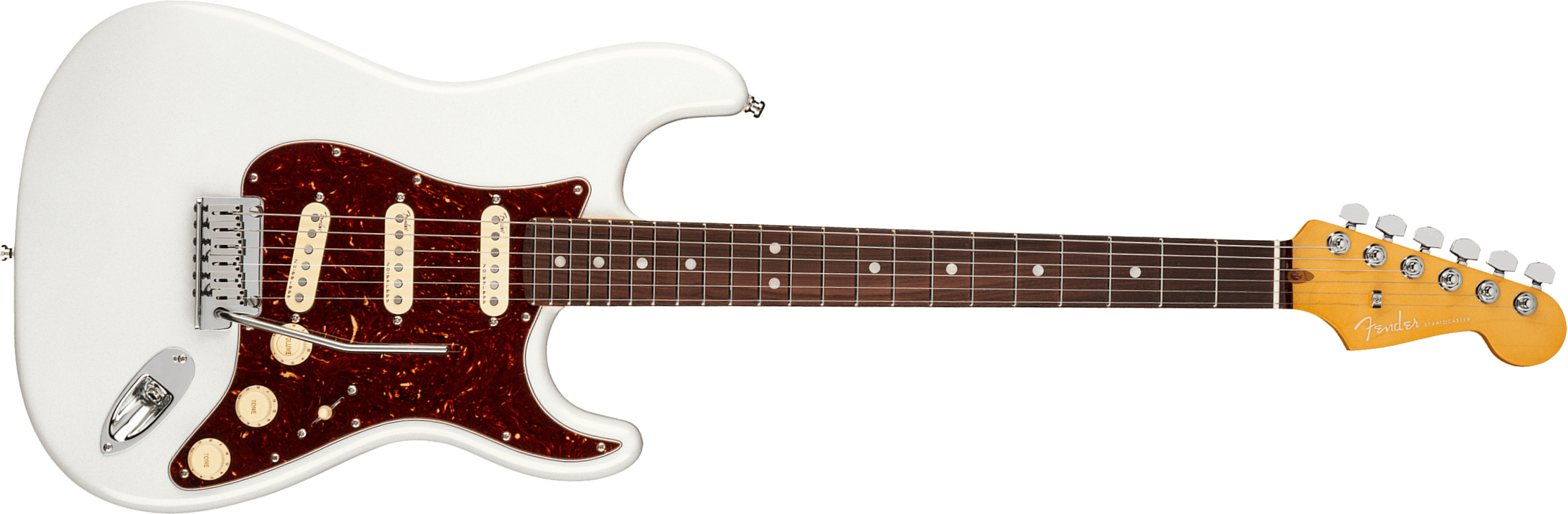 Fender Strat American Ultra 2019 Usa Rw - Arctic Pearl - Guitare Électrique Forme Str - Main picture
