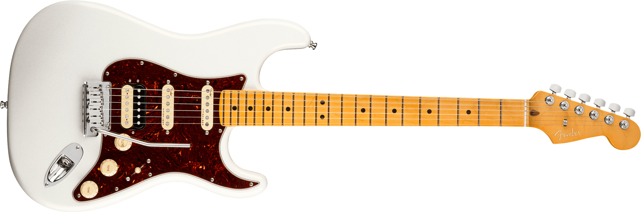 Fender Strat American Ultra Hss 2019 Usa Mn - Arctic Pearl - Guitare Électrique Forme Str - Main picture