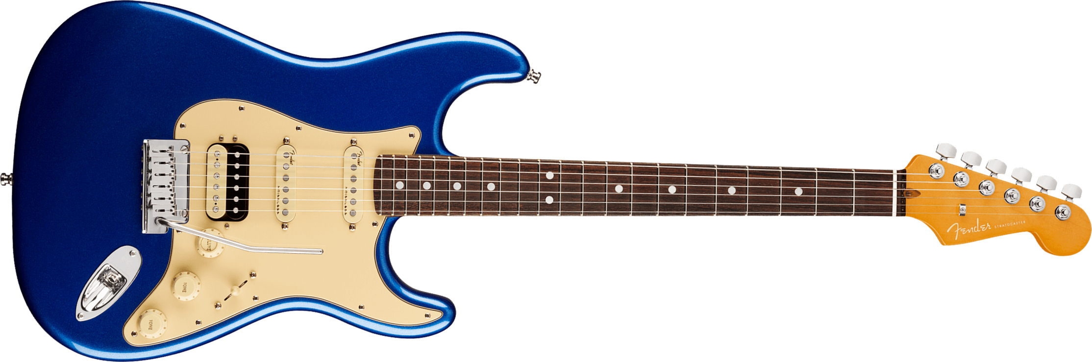 Fender Strat American Ultra Hss 2019 Usa Rw - Cobra Blue - Guitare Électrique Forme Str - Main picture