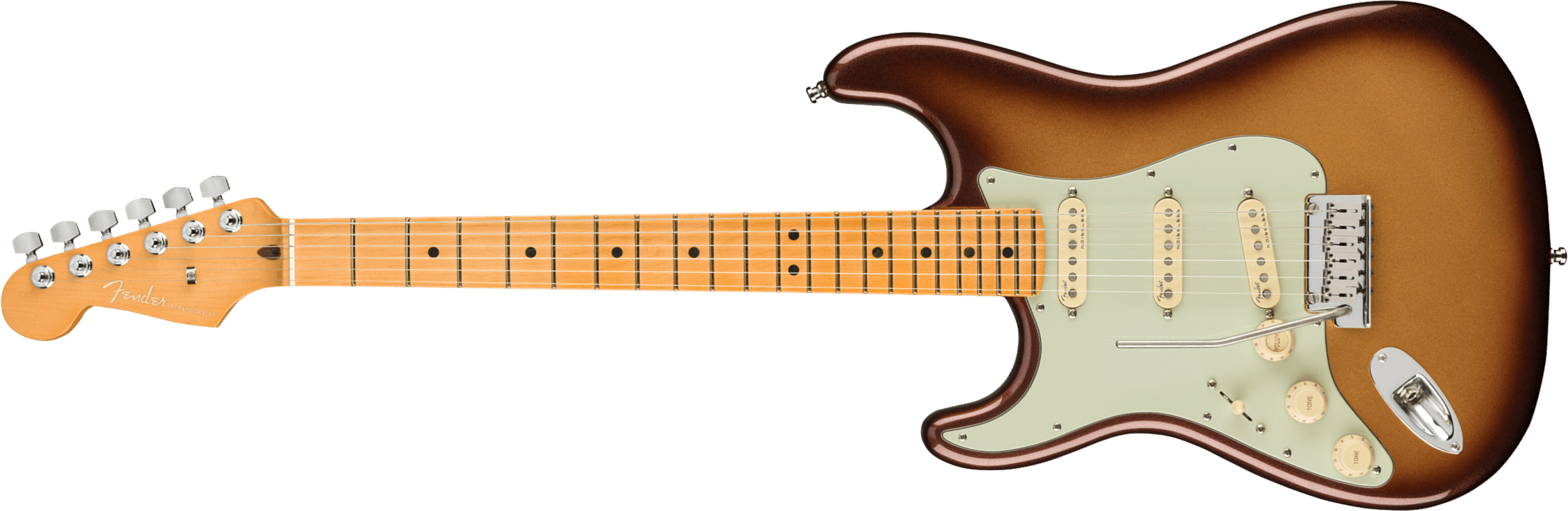 Fender Strat American Ultra Lh Gaucher Usa Mn +etui - Mocha Burst - Guitare Électrique Forme Str - Main picture