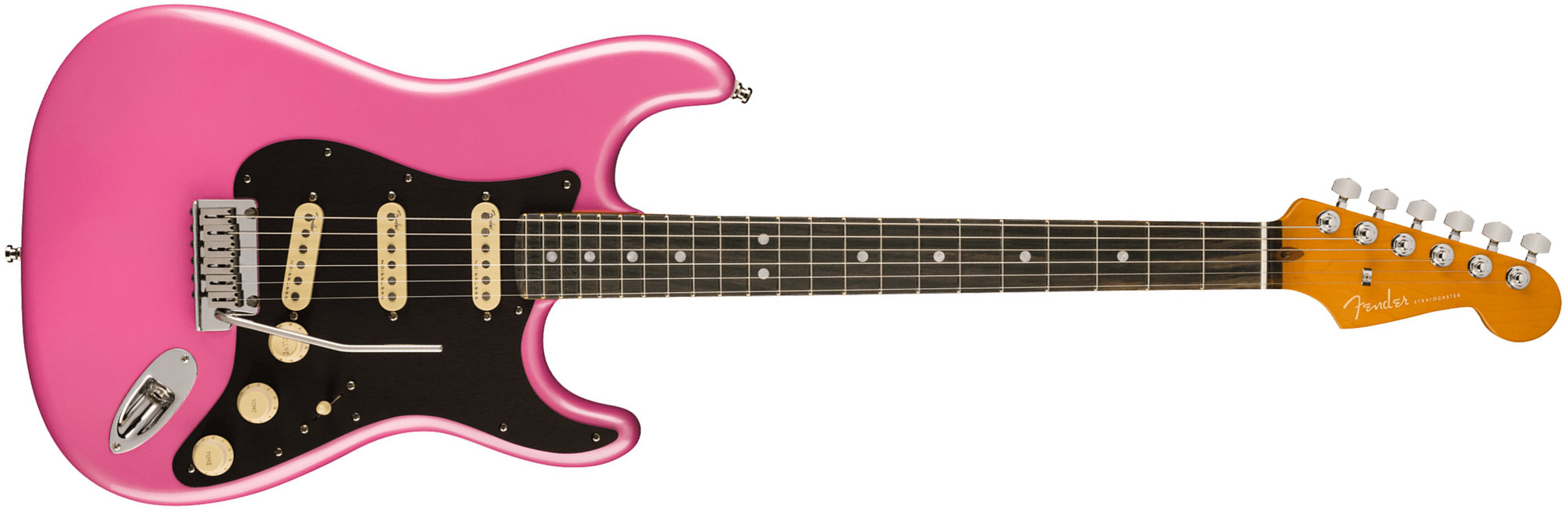 Fender Strat American Ultra Ltd Usa 3s Trem Eb - Bubble Gum Metallic - Guitare Électrique Forme Str - Main picture