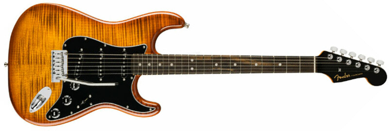 Fender Strat American Ultra Ltd Usa 3s Trem Eb - Tiger's Eye - Guitare Électrique Forme Str - Main picture