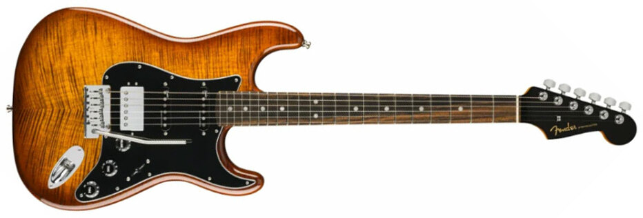 Fender Strat American Ultra Ltd Usa Hss Trem Eb - Tiger's Eye - Guitare Électrique Forme Str - Main picture