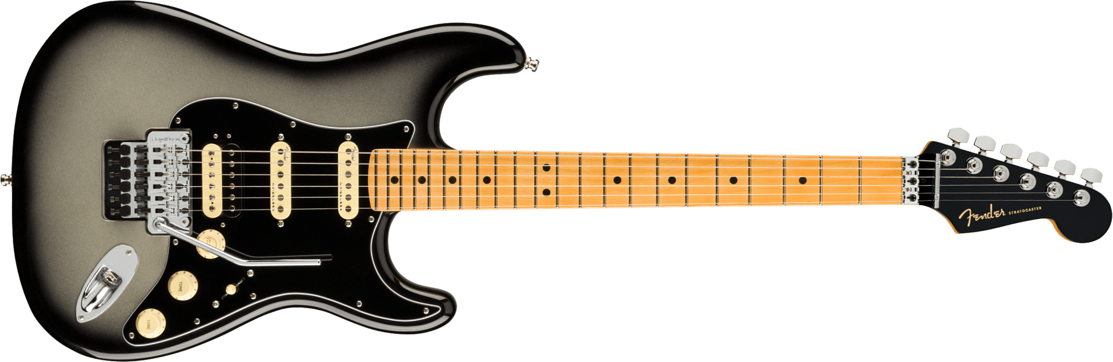 Fender Strat American Ultra Luxe Hss Floyd Rose Usa Fr Mn +etui - Silverburst - Guitare Électrique Forme Str - Main picture