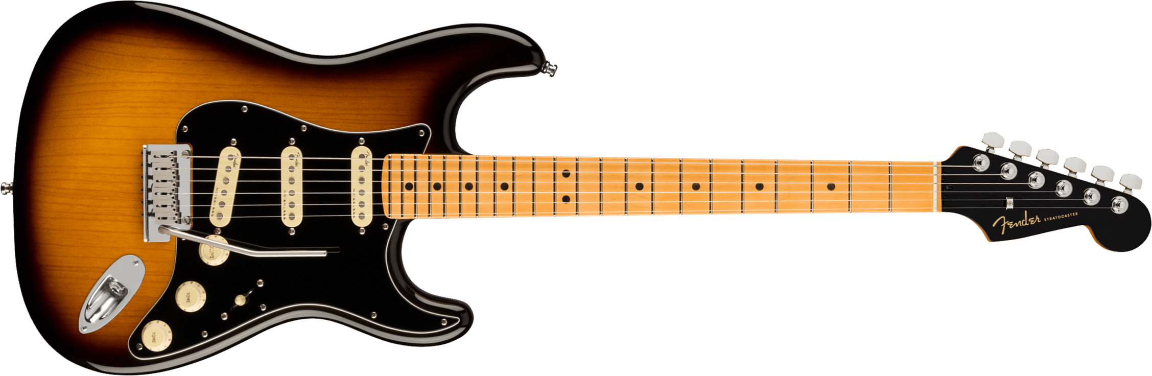 Fender Strat American Ultra Luxe Usa Mn +etui - 2-color Sunburst - Guitare Électrique Forme Str - Main picture