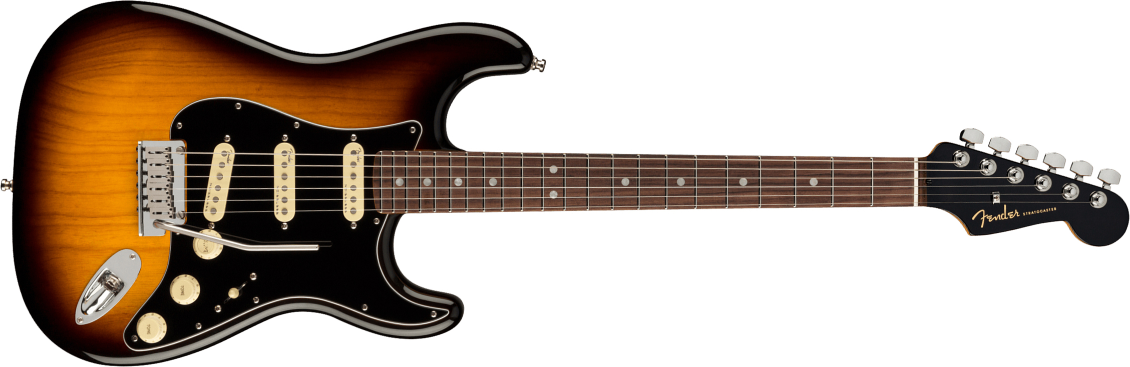 Fender Strat American Ultra Luxe Usa Rw +etui - 2-color Sunburst - Guitare Électrique Forme Str - Main picture