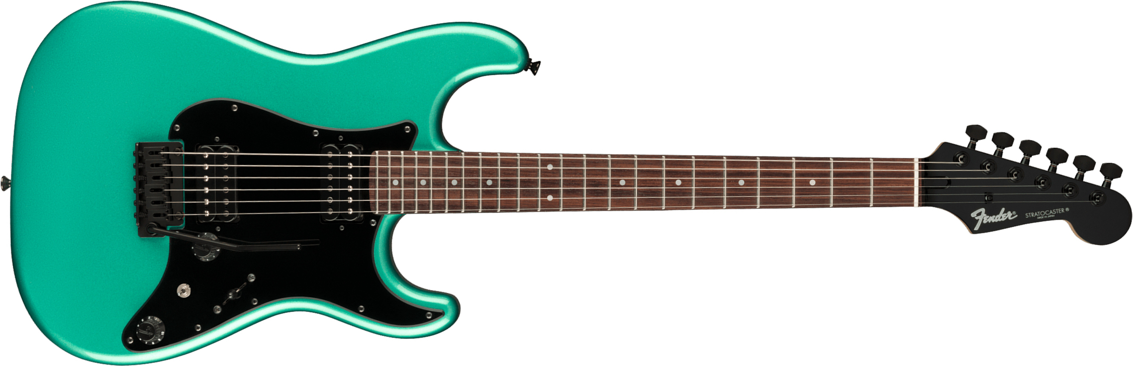 Fender Strat Boxer Hh Jap Trem Rw +housse - Sherwood Green Metallic - Guitare Électrique Forme Str - Main picture