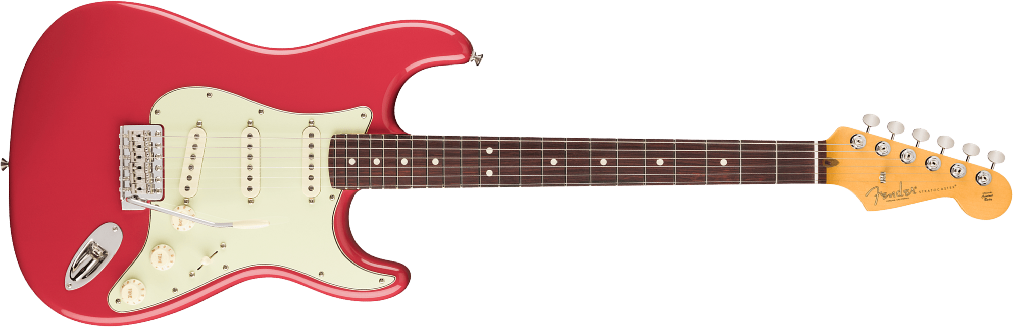 Fender Strat Classic American Pro Usa 3s Trem Rw - Faded Dakota Red - Guitare Électrique Forme Str - Main picture