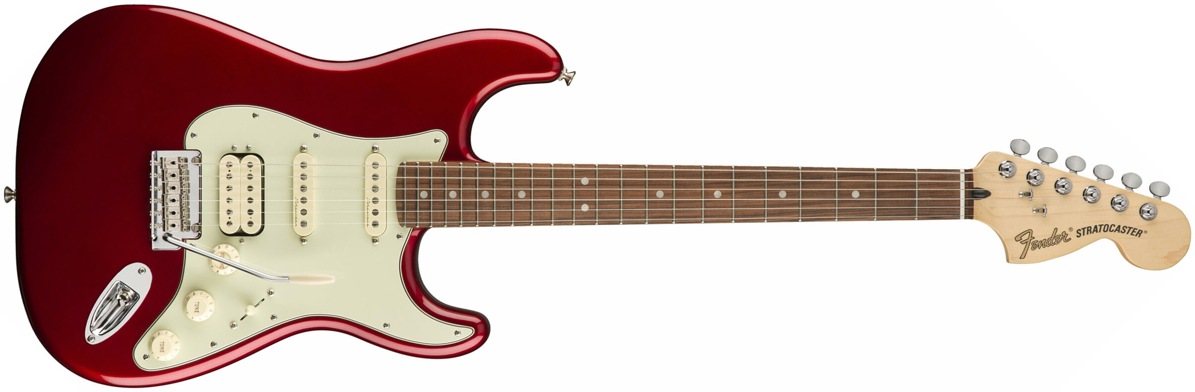 Fender Strat Deluxe Hss Mex Pf 2017 - Candy Apple Red - Guitare Électrique Forme Str - Main picture