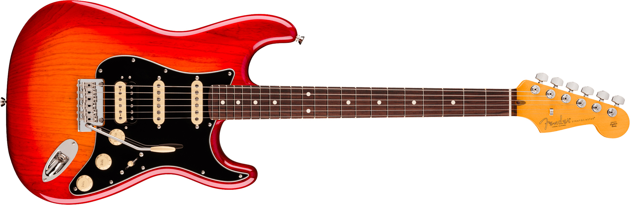 Fender Strat Hss American Pro. Usa Hss Trem Rw - Aged Cherry Burst - Guitare Électrique Forme Str - Main picture