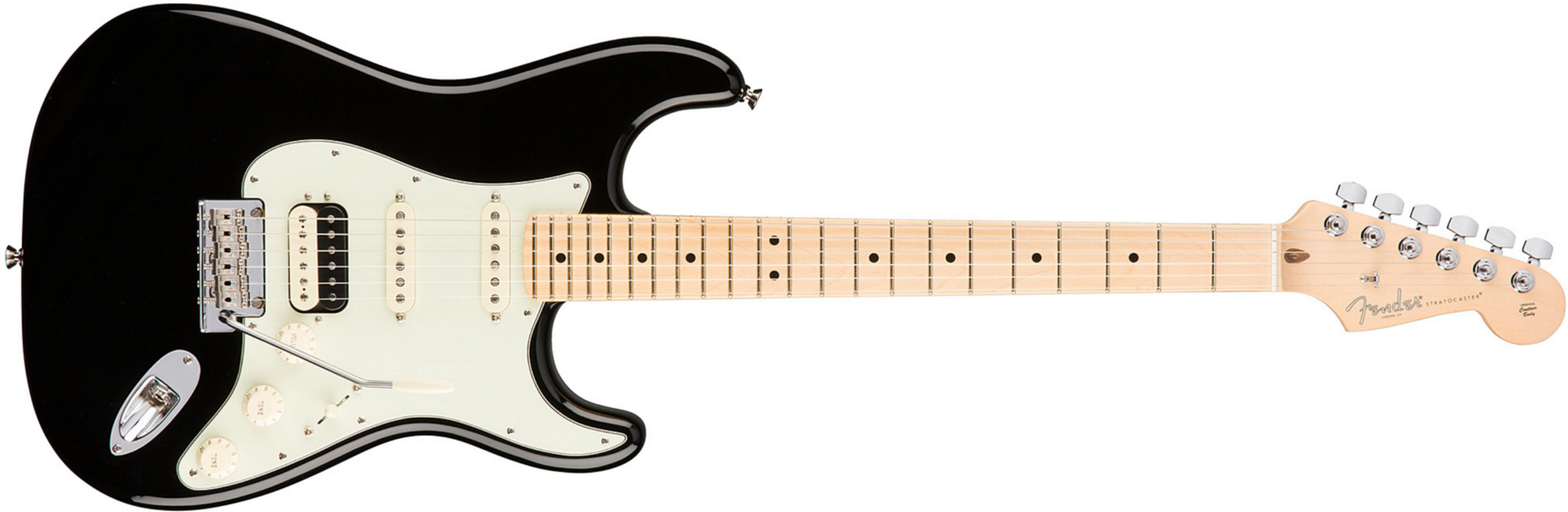 Fender Strat Hss Shawbucker American Professional Usa Mn - Black - Guitare Électrique Forme Str - Main picture