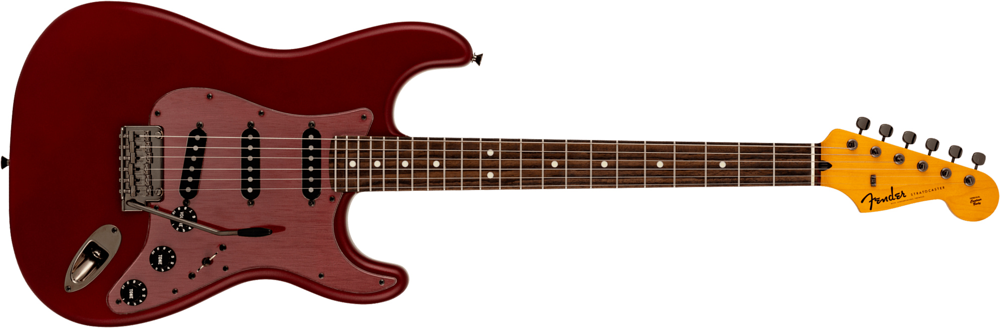 Fender Strat Hybrid Ii Mij Ltd Jap 3s Trem Rw - Matte Inferno Red - Guitare Électrique Forme Str - Main picture