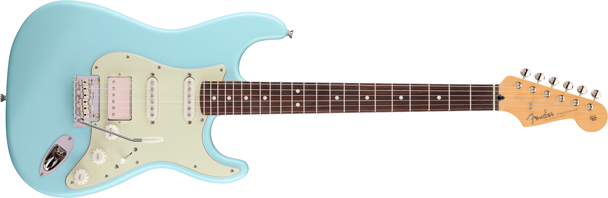 Fender Strat Hybrid Ii Mij Ltd Jap Hss Trem Rw - Daphne Blue - Guitare Électrique Forme Str - Main picture