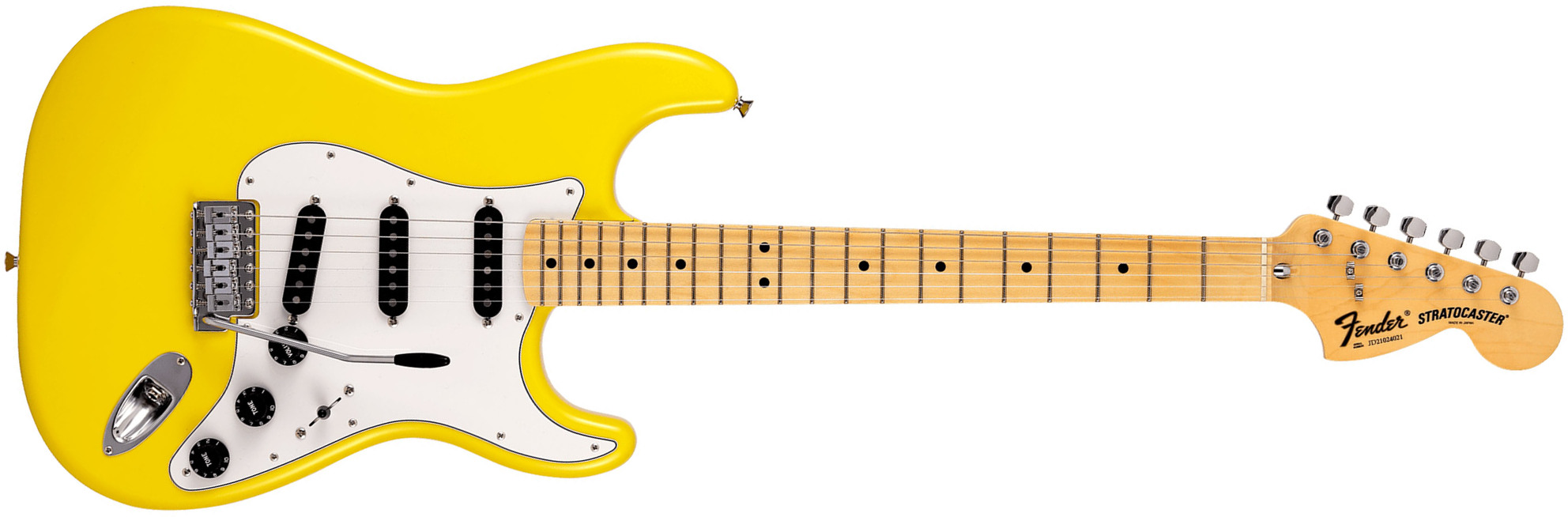 Fender Strat International Color Ltd Jap 3s Trem Mn - Monaco Yellow - Guitare Électrique Forme Str - Main picture