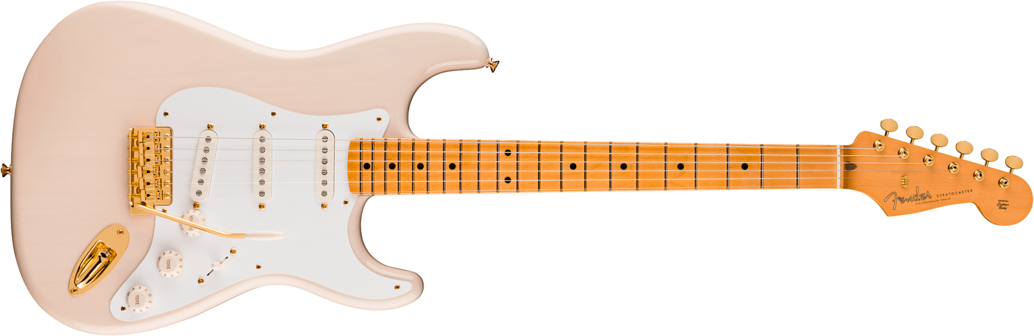 Fender Strat Late 50s Vintera 3 Ltd Mex 3s Trem Gh Mn - White Blonde - Guitare Électrique Forme Str - Main picture
