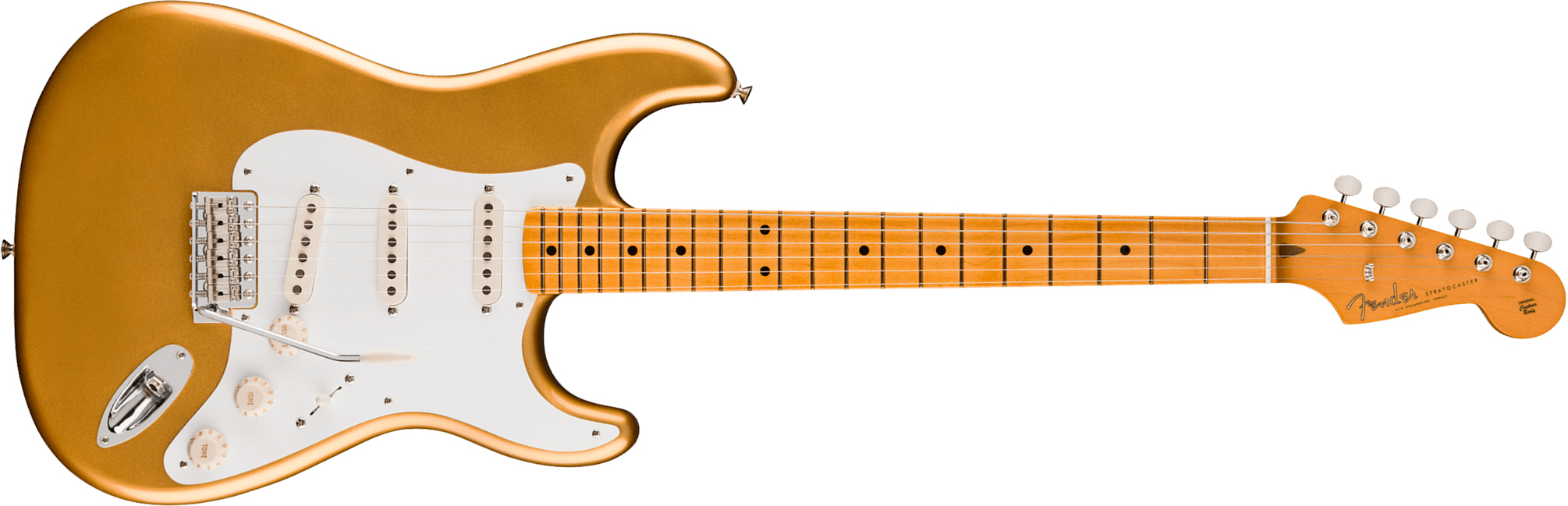 Fender Strat Late 50s Vintera 3 Mex 3s Trem Mn - Aztec Gold - Guitare Électrique Forme Str - Main picture