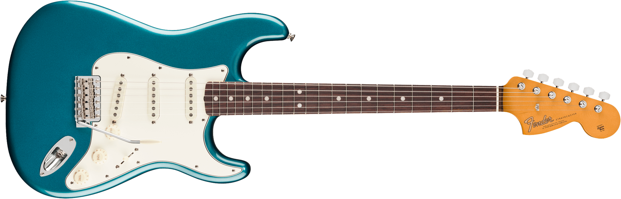 Fender Strat Late 60s Vintera 3 Mex 3s Trem Rw - Ocean Turquoise - Guitare Électrique Forme Str - Main picture