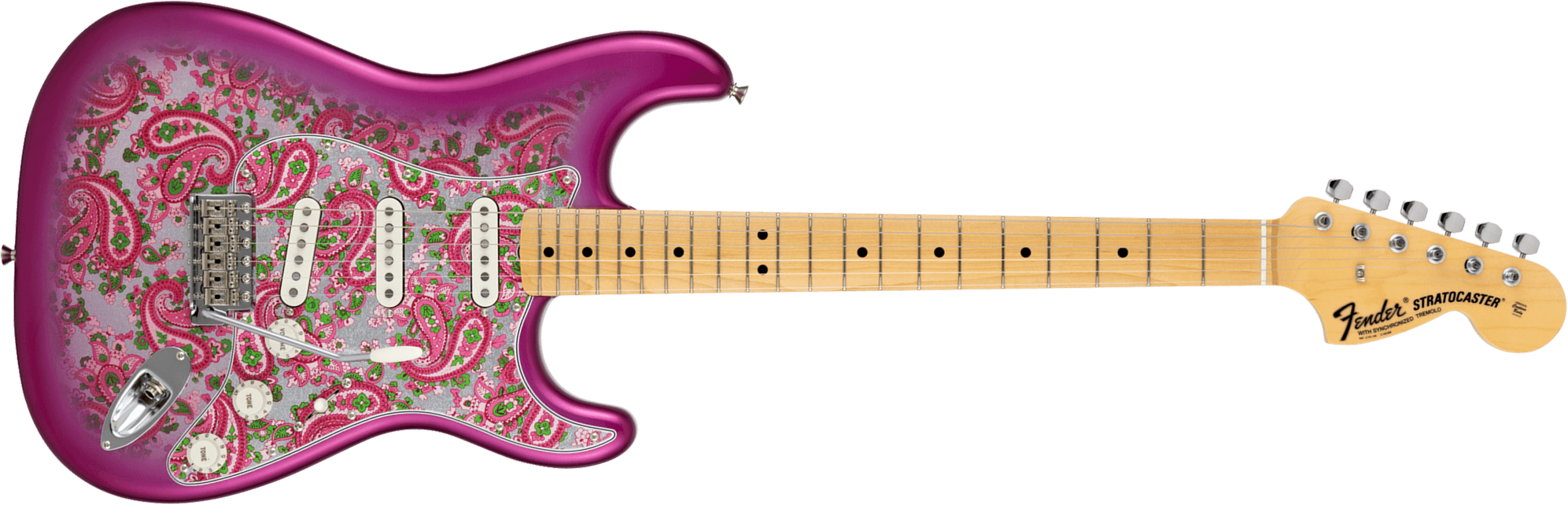 Fender Strat Ltd Jap 3s Trem Mn - Pink Paisley - Guitare Électrique Forme Str - Main picture