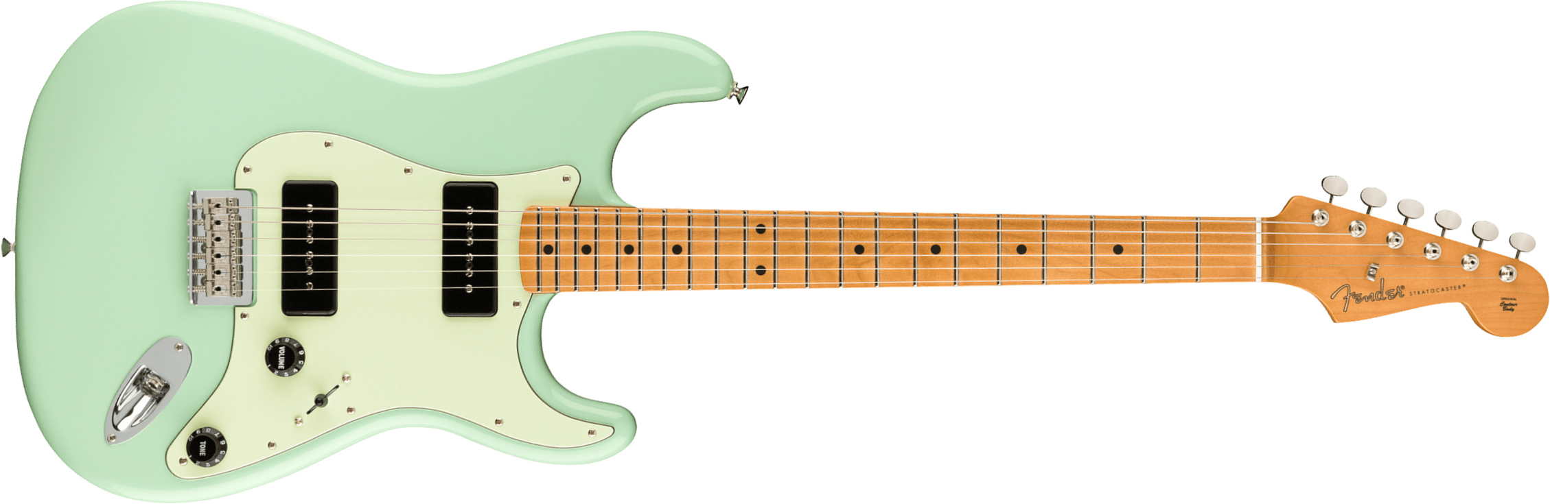 Fender Strat Noventa Mex Ss Ht Mn +housse - Surf Green - Guitare Électrique Forme Str - Main picture