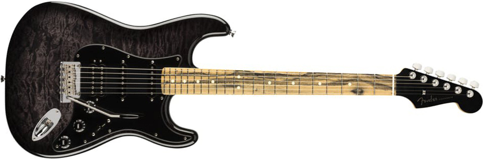 Fender Strat Pale Moon Fsr Ltd 2020 Usa Hss Eb - Trans Black - Guitare Électrique Forme Str - Main picture